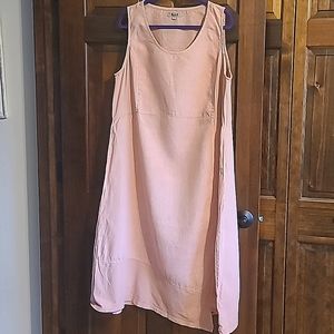 Flax long dress size L light salmon pink
